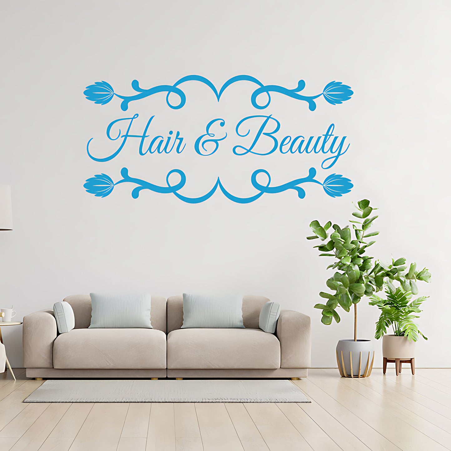 Hair & Beauty Salon Wall Decal - Elegant Sign Art Graphic