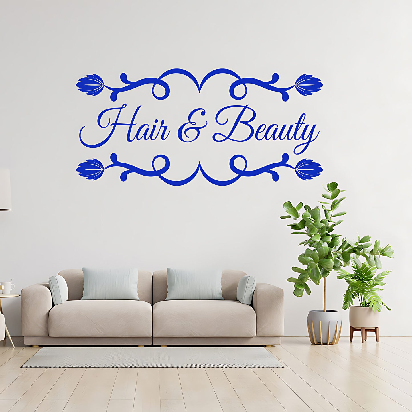 Hair & Beauty Salon Wall Decal - Elegant Sign Art Graphic