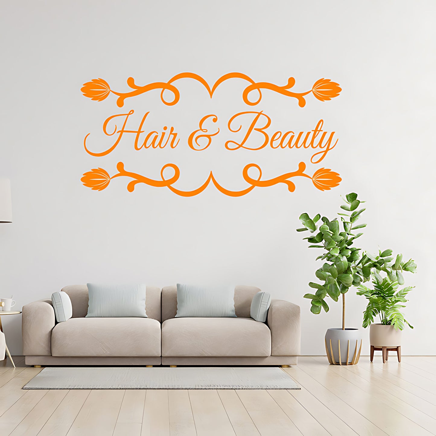 Hair & Beauty Salon Wall Decal - Elegant Sign Art Graphic