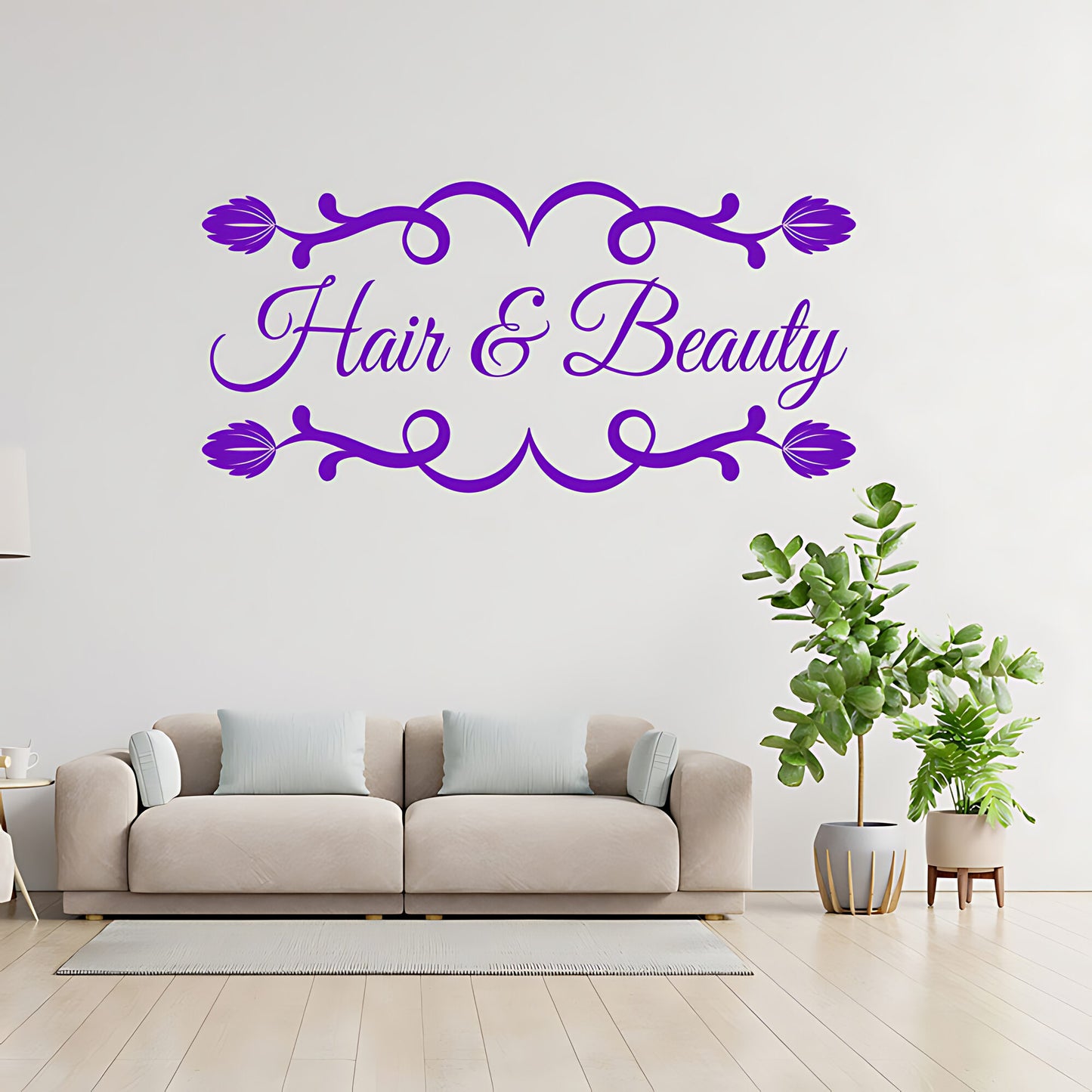 Hair & Beauty Salon Wall Decal - Elegant Sign Art Graphic