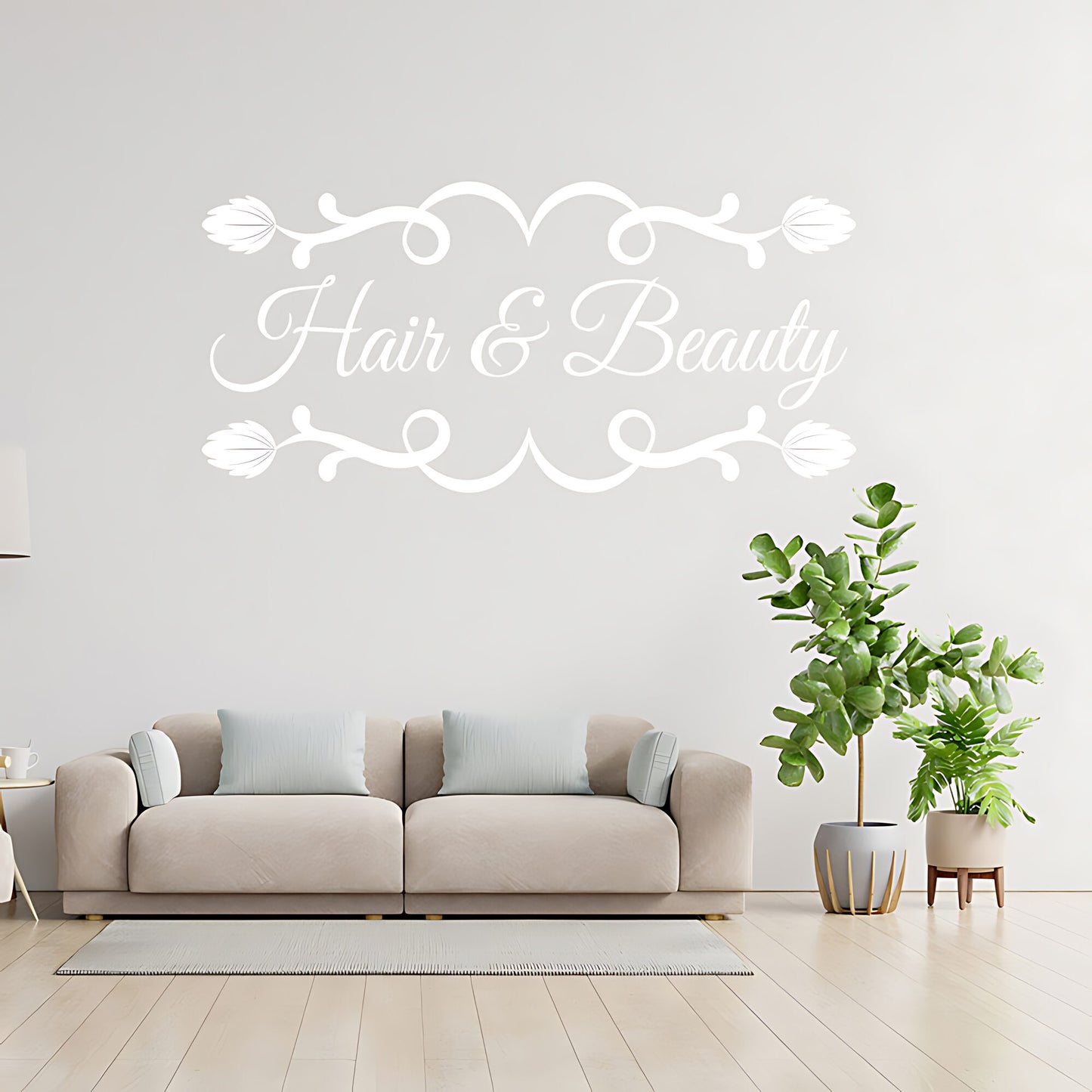 Hair & Beauty Salon Wall Decal - Elegant Sign Art Graphic