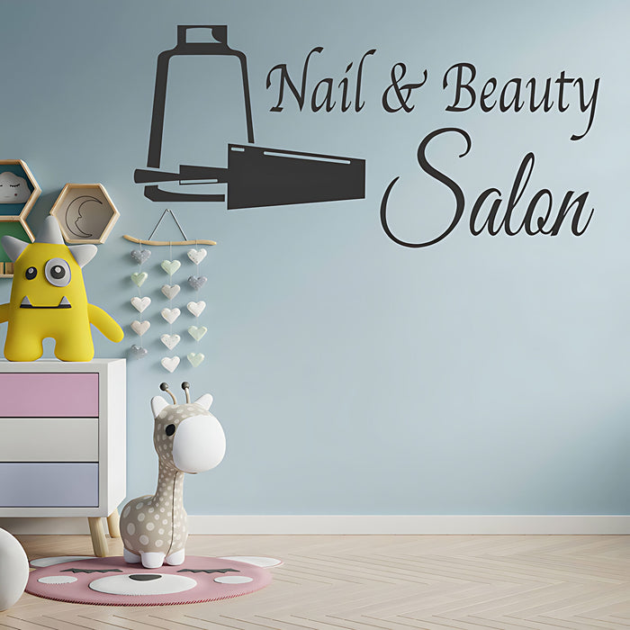 Beauty Salon Wall Decal - Nails & Hair Art Graphic