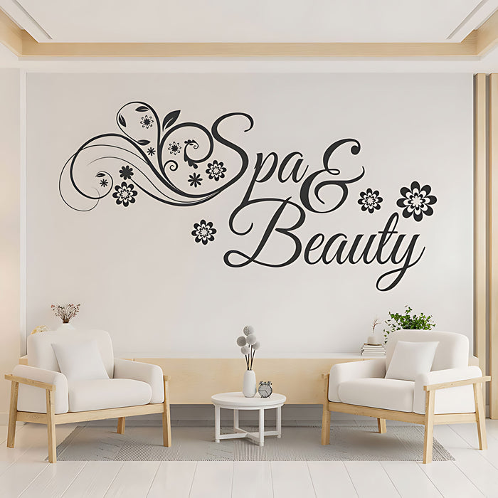 Spa & Beauty Wall Sticker - Inspirational Quote Art Decal