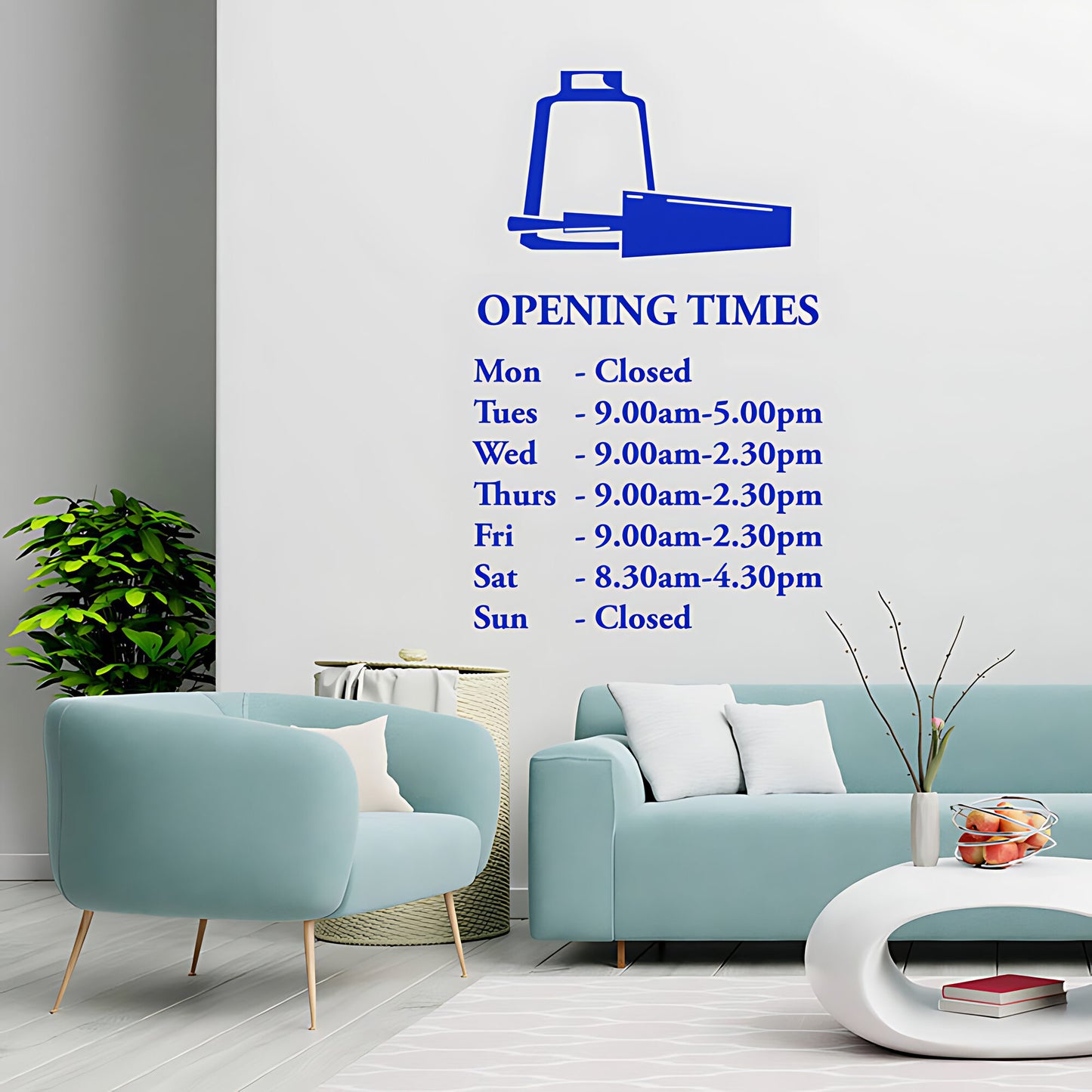 Custom Opening Times Hair & Beauty Salon Wall Sticker - Quote Art