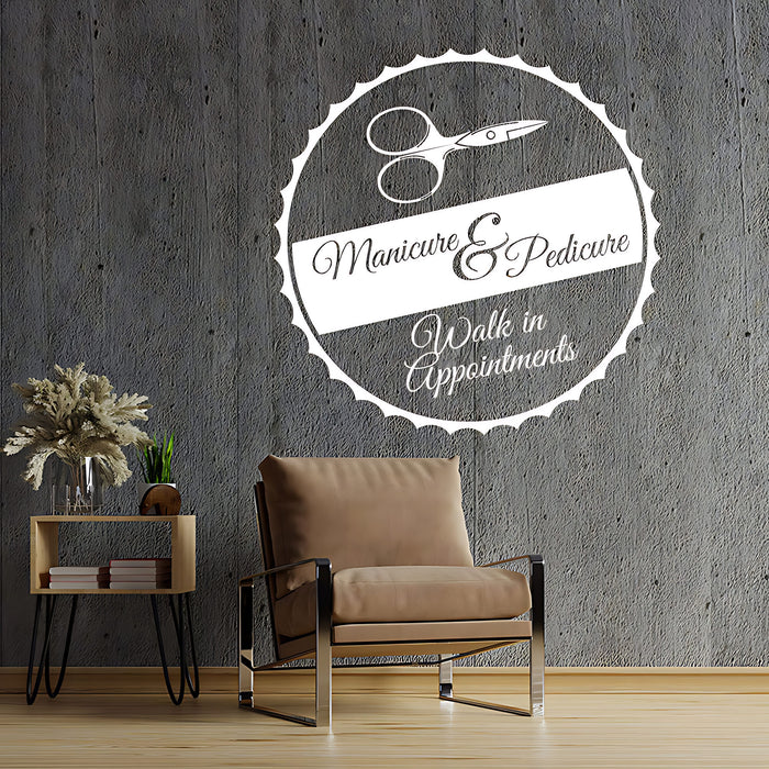 Nail Salon Wall Sticker - Walk-In Appointments Beauty Decal