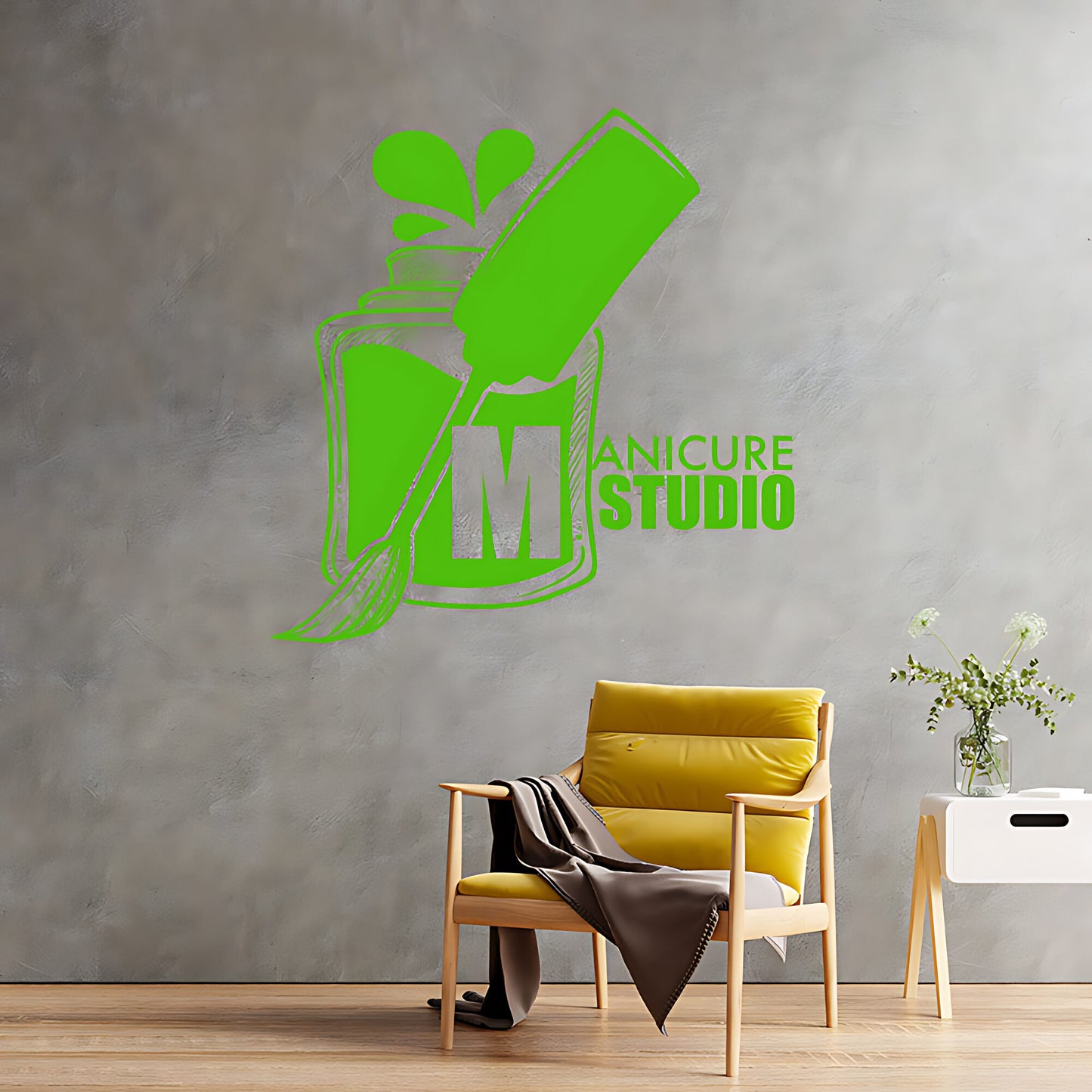 Stylish Manicure Nail Salon Wall Sticker Art - Beauty Quote Decal
