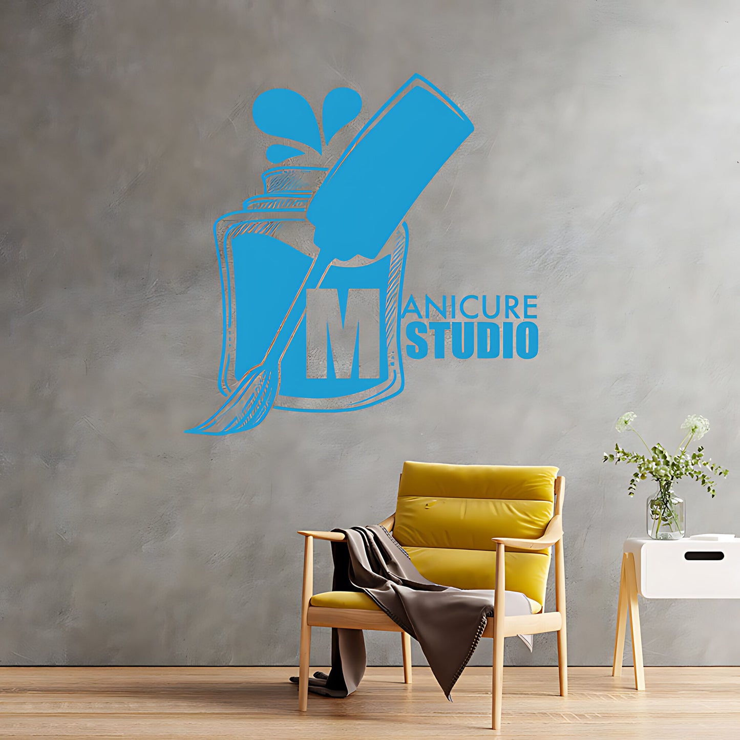 Stylish Manicure Nail Salon Wall Sticker Art - Beauty Quote Decal