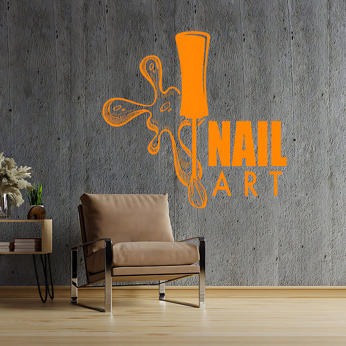 Beauty & Manicure Nail Salon Wall Sticker - Stylish Quote Decal