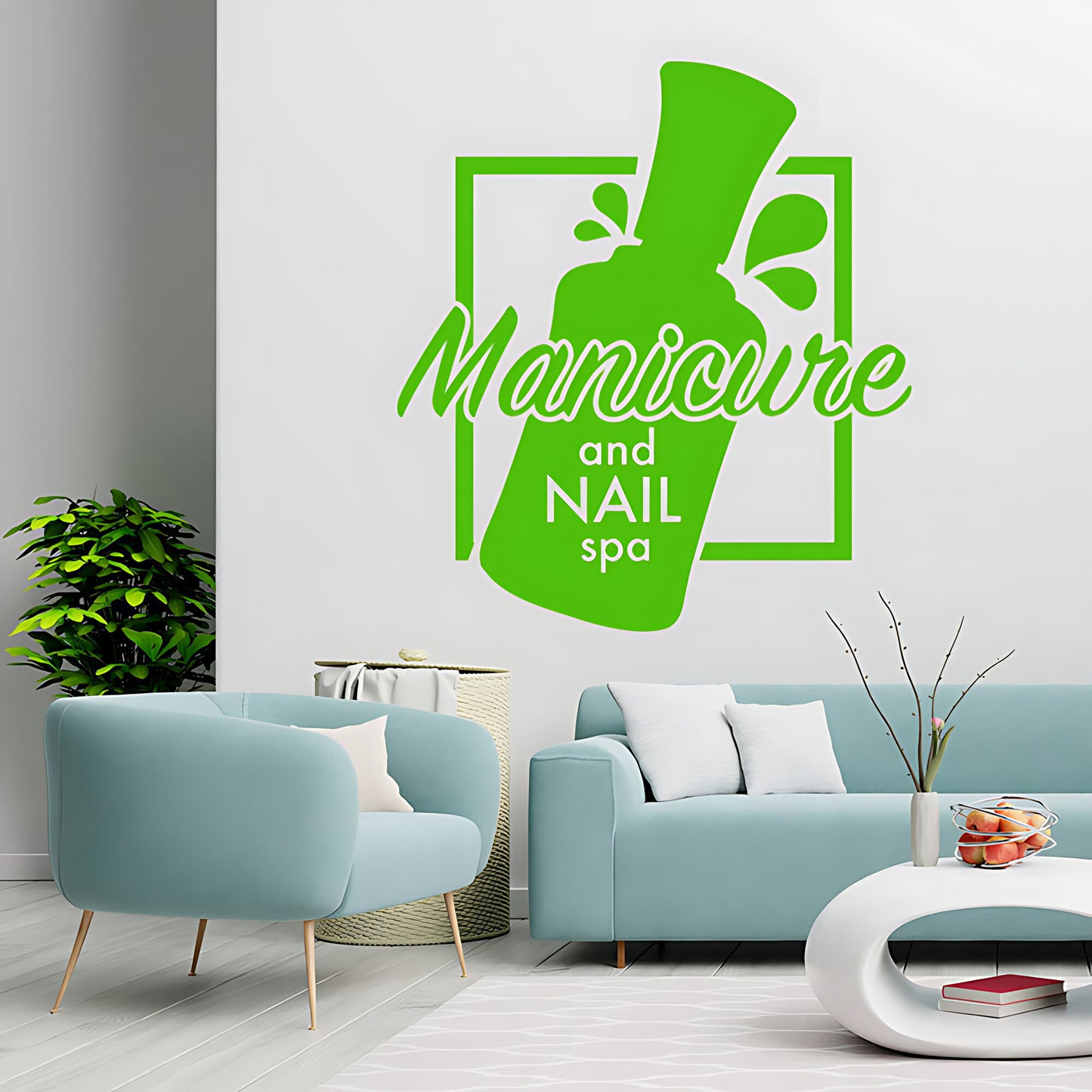 Manicure & Beauty Nail Salon Wall Sticker Art - Elegant Graphic Decal