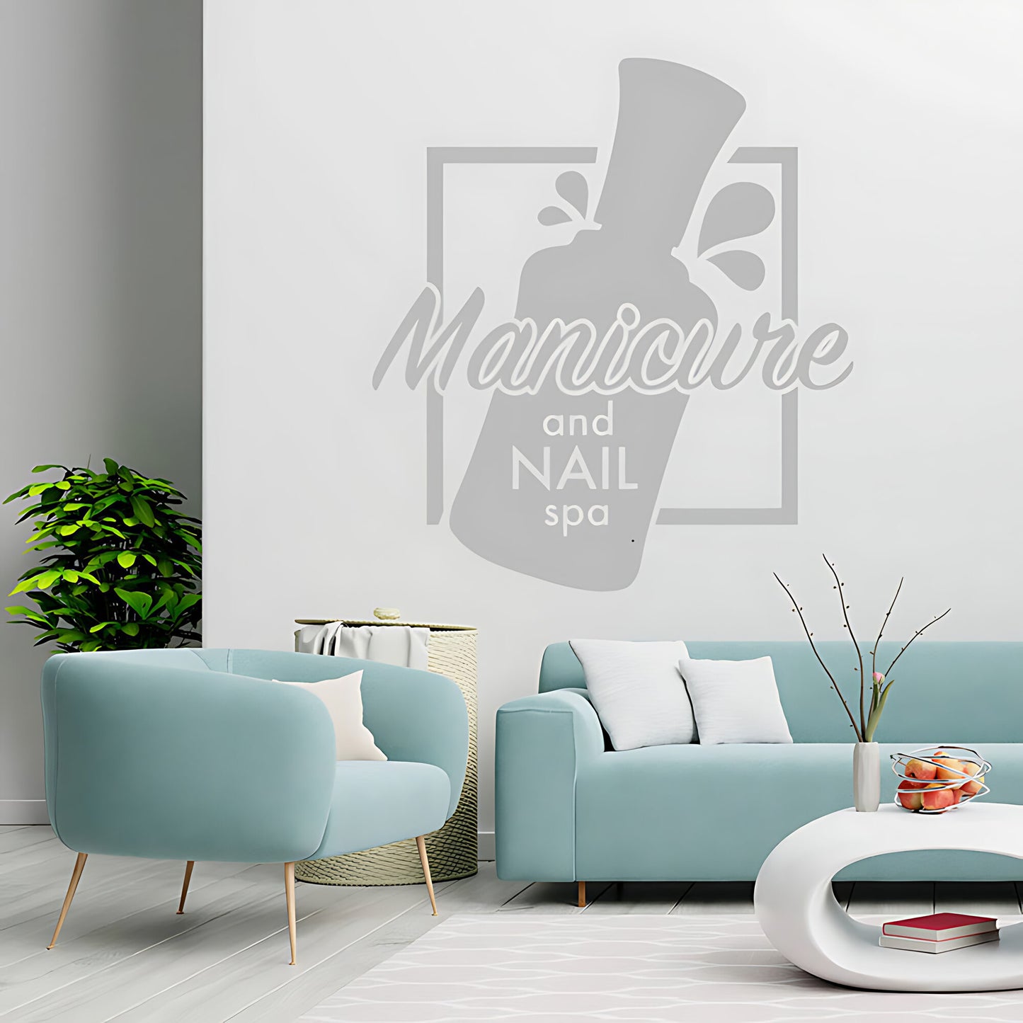 Manicure & Beauty Nail Salon Wall Sticker Art - Elegant Graphic Decal