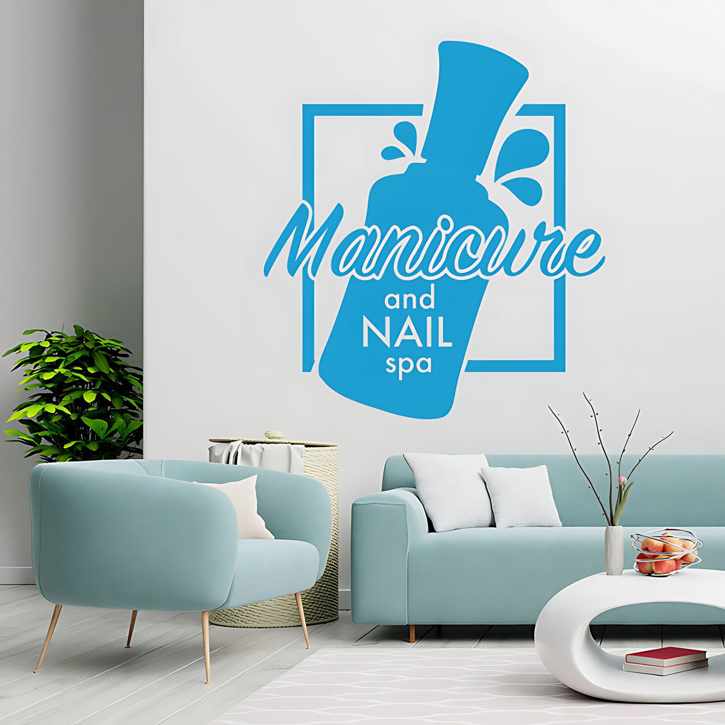 Manicure & Beauty Nail Salon Wall Sticker Art - Elegant Graphic Decal