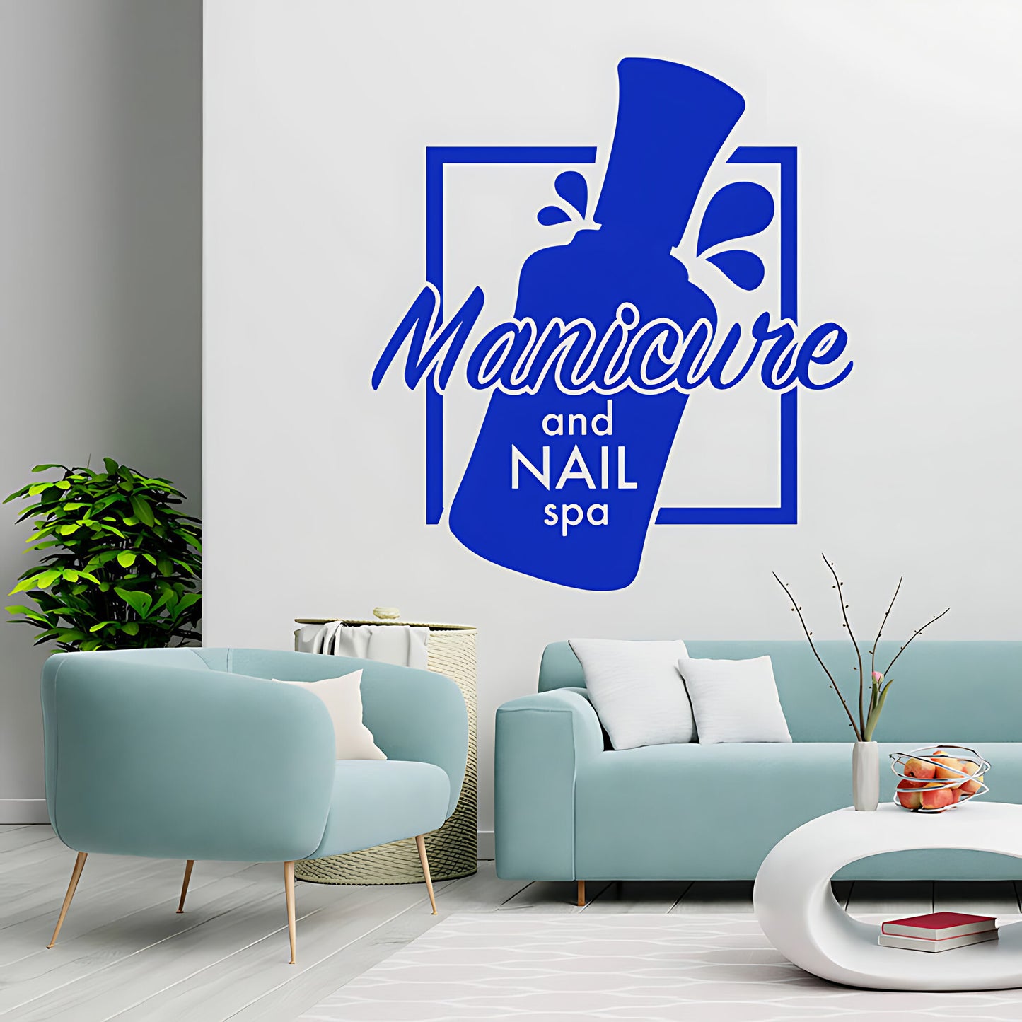 Manicure & Beauty Nail Salon Wall Sticker Art - Elegant Graphic Decal