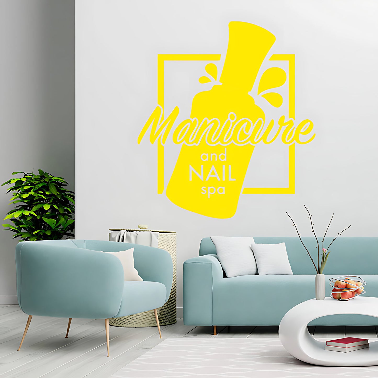 Manicure & Beauty Nail Salon Wall Sticker Art - Elegant Graphic Decal