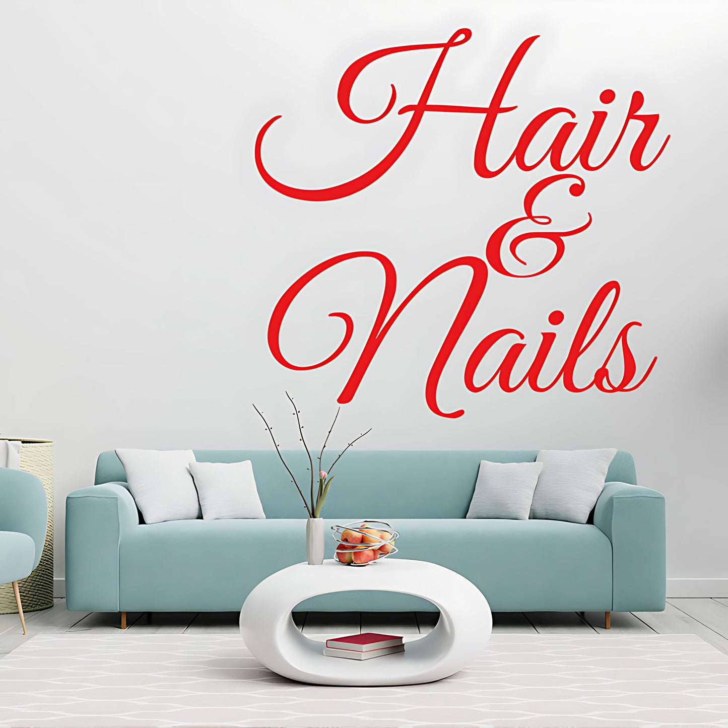 Hair & Nails Wall Sticker - Beauty Salon Art Graphic