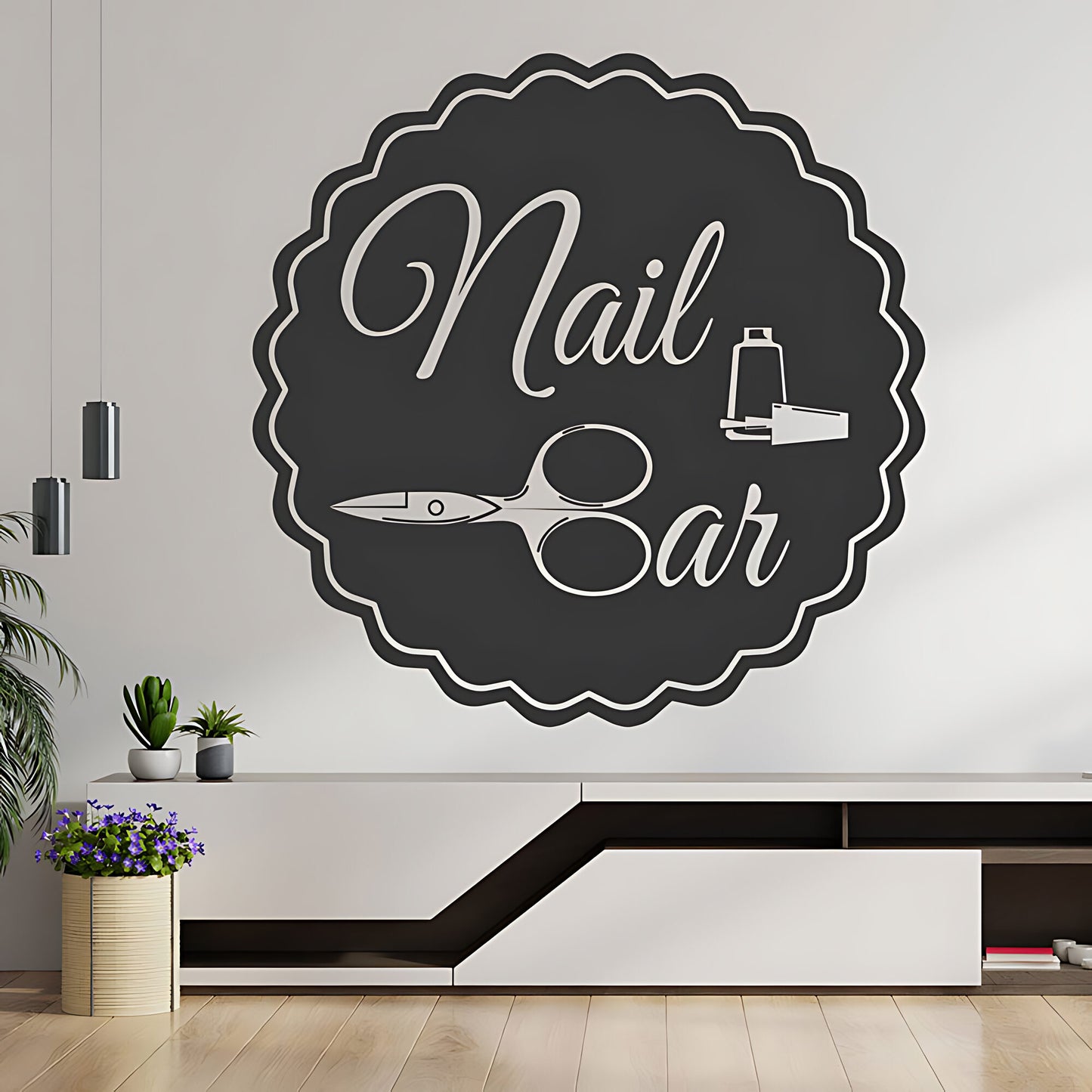 Nail Bar Wall Sticker - Beauty & Hair Graphic Decal for Salon