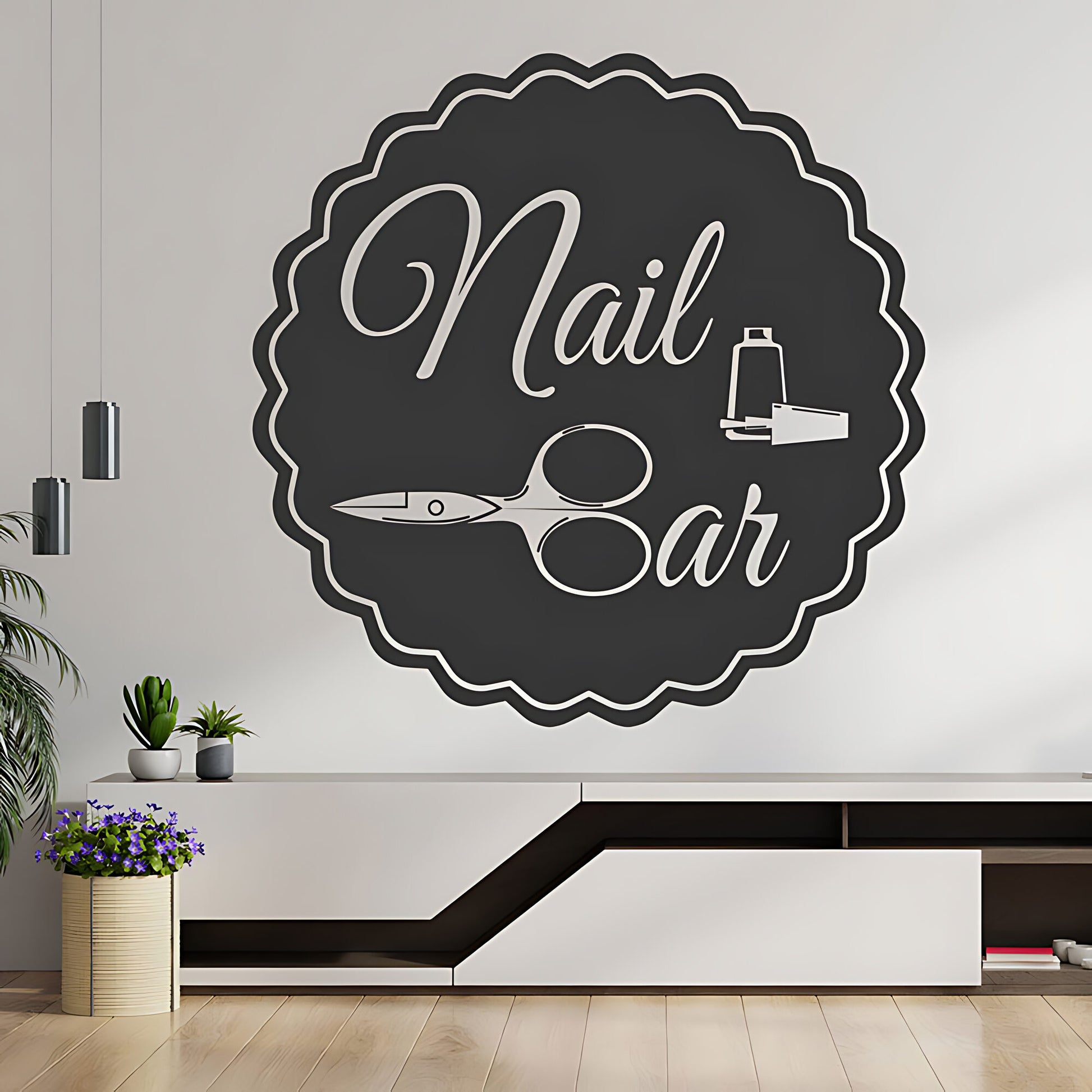 Nail Bar Wall Sticker - Beauty & Hair Graphic Decal for Salon