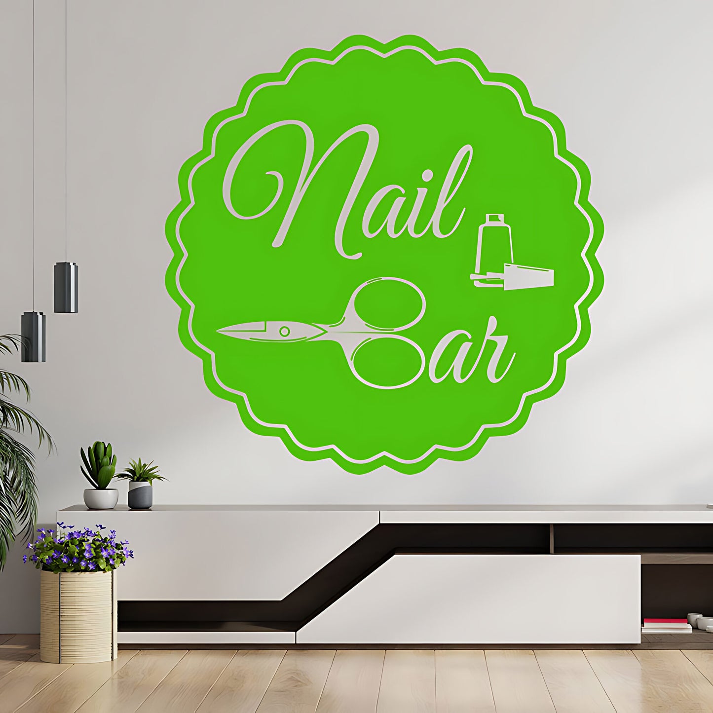 Nail Bar Wall Sticker - Beauty & Hair Graphic Decal for Salon
