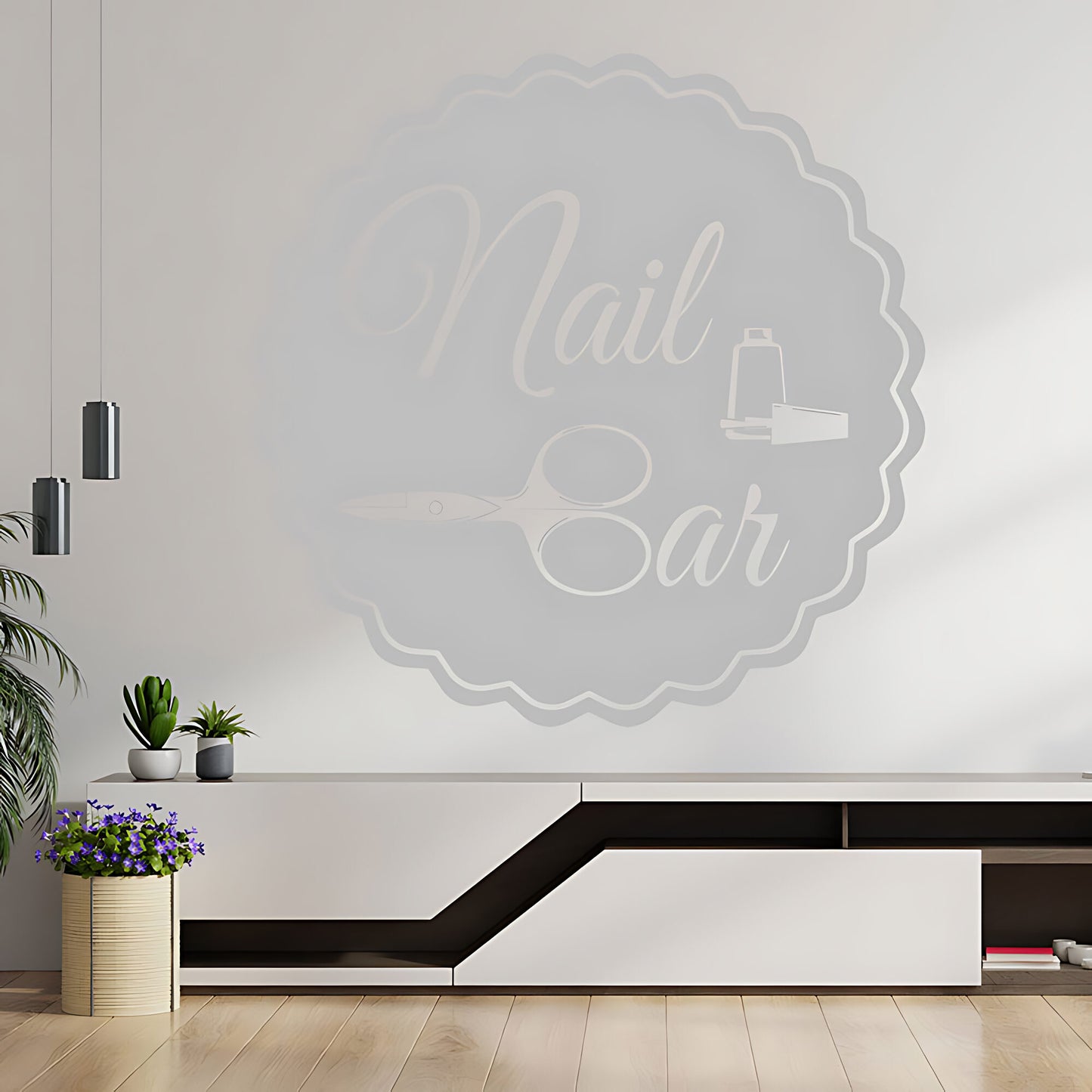 Nail Bar Wall Sticker - Beauty & Hair Graphic Decal for Salon