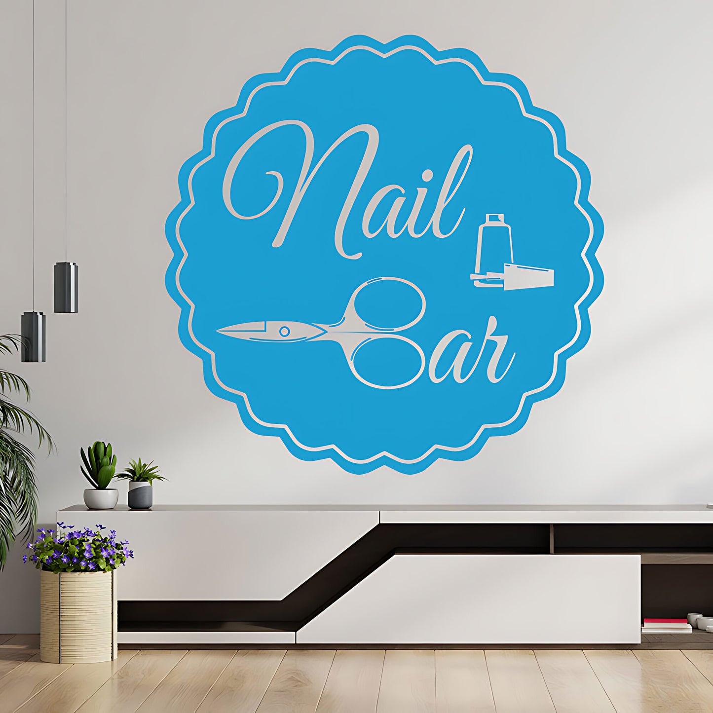 Nail Bar Wall Sticker - Beauty & Hair Graphic Decal for Salon