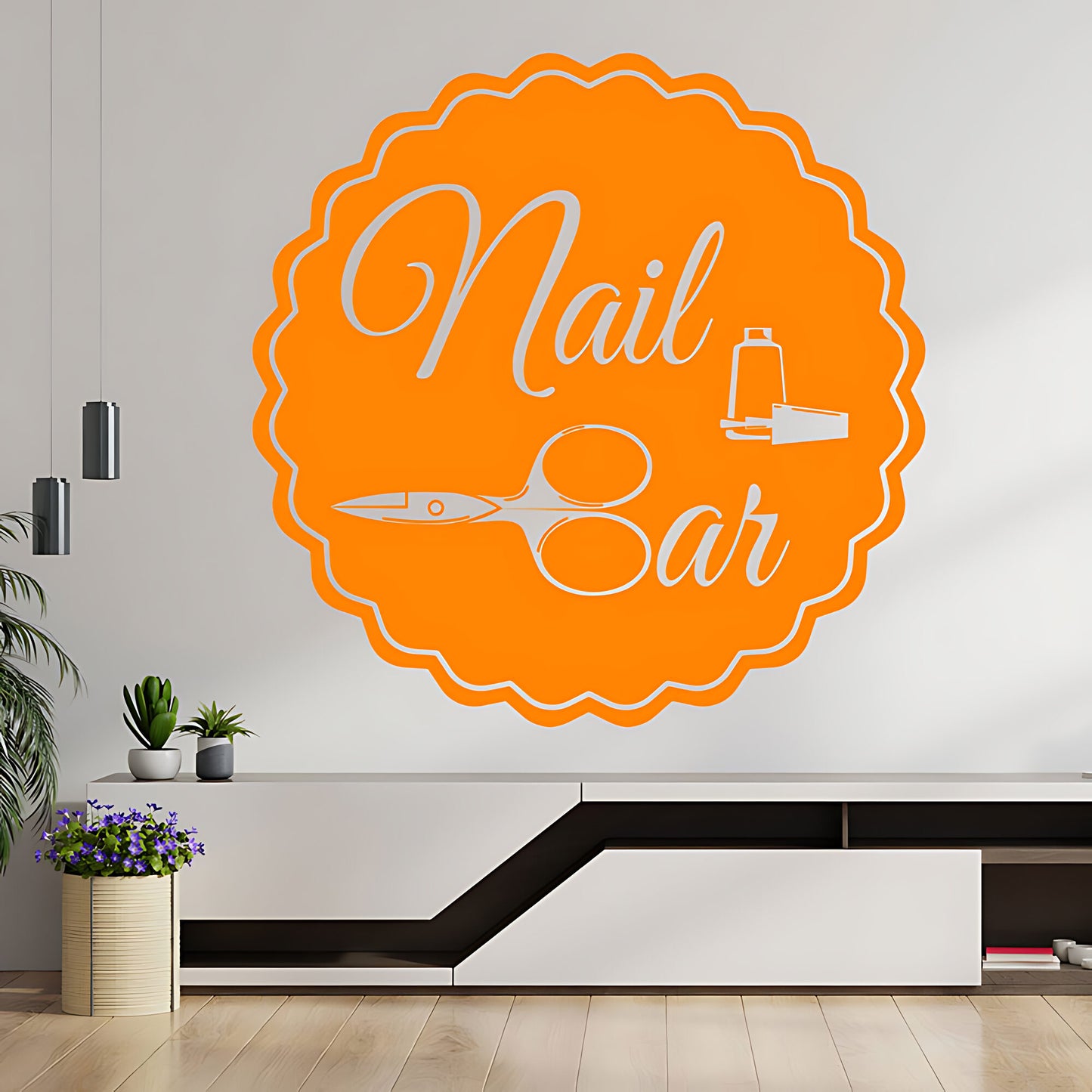 Nail Bar Wall Sticker - Beauty & Hair Graphic Decal for Salon