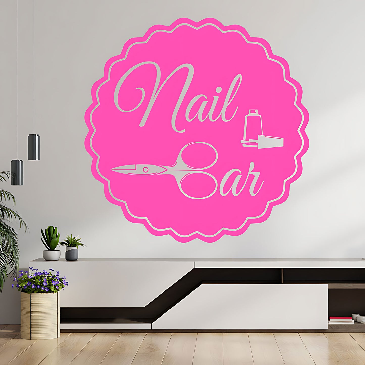 Nail Bar Wall Sticker - Beauty & Hair Graphic Decal for Salon