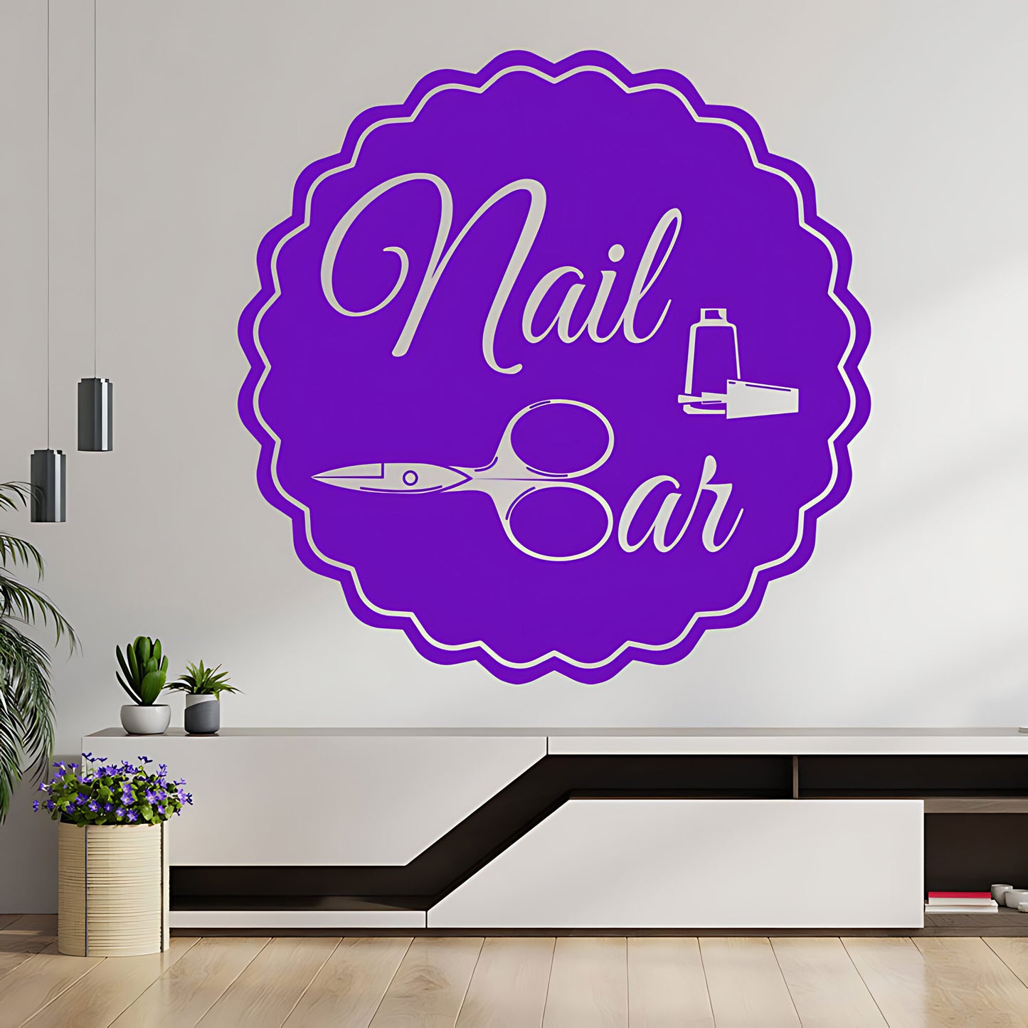 Nail Bar Wall Sticker - Beauty & Hair Graphic Decal for Salon