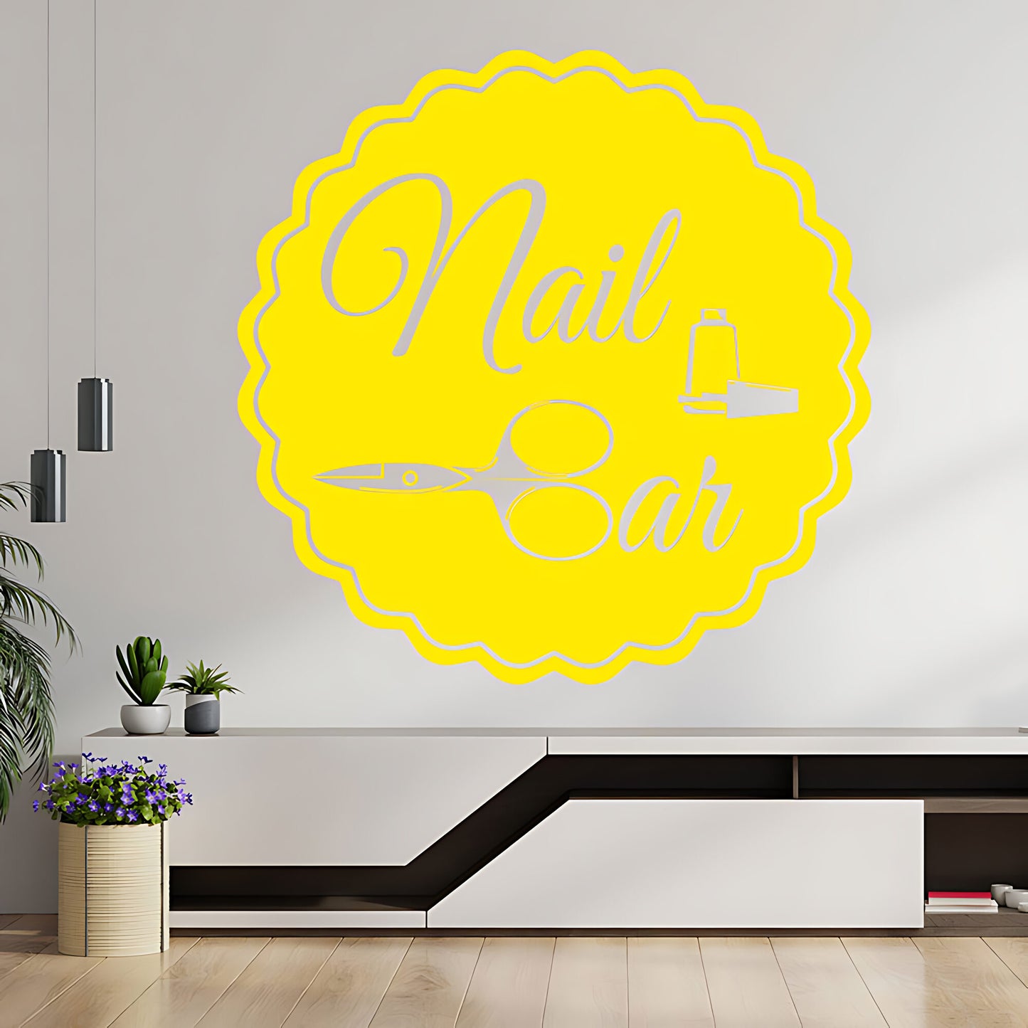 Nail Bar Wall Sticker - Beauty & Hair Graphic Decal for Salon