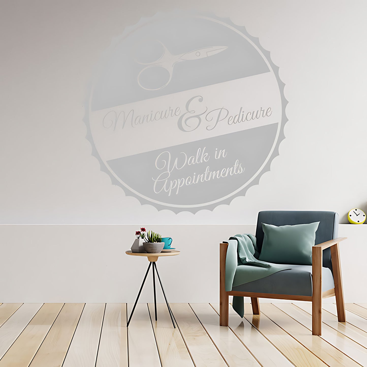 Manicure & Pedicure Nail Salon Wall Decal - Beauty Art Graphic