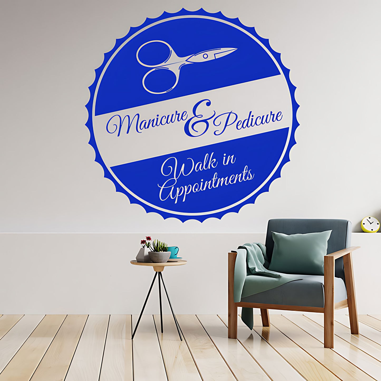 Manicure & Pedicure Nail Salon Wall Decal - Beauty Art Graphic