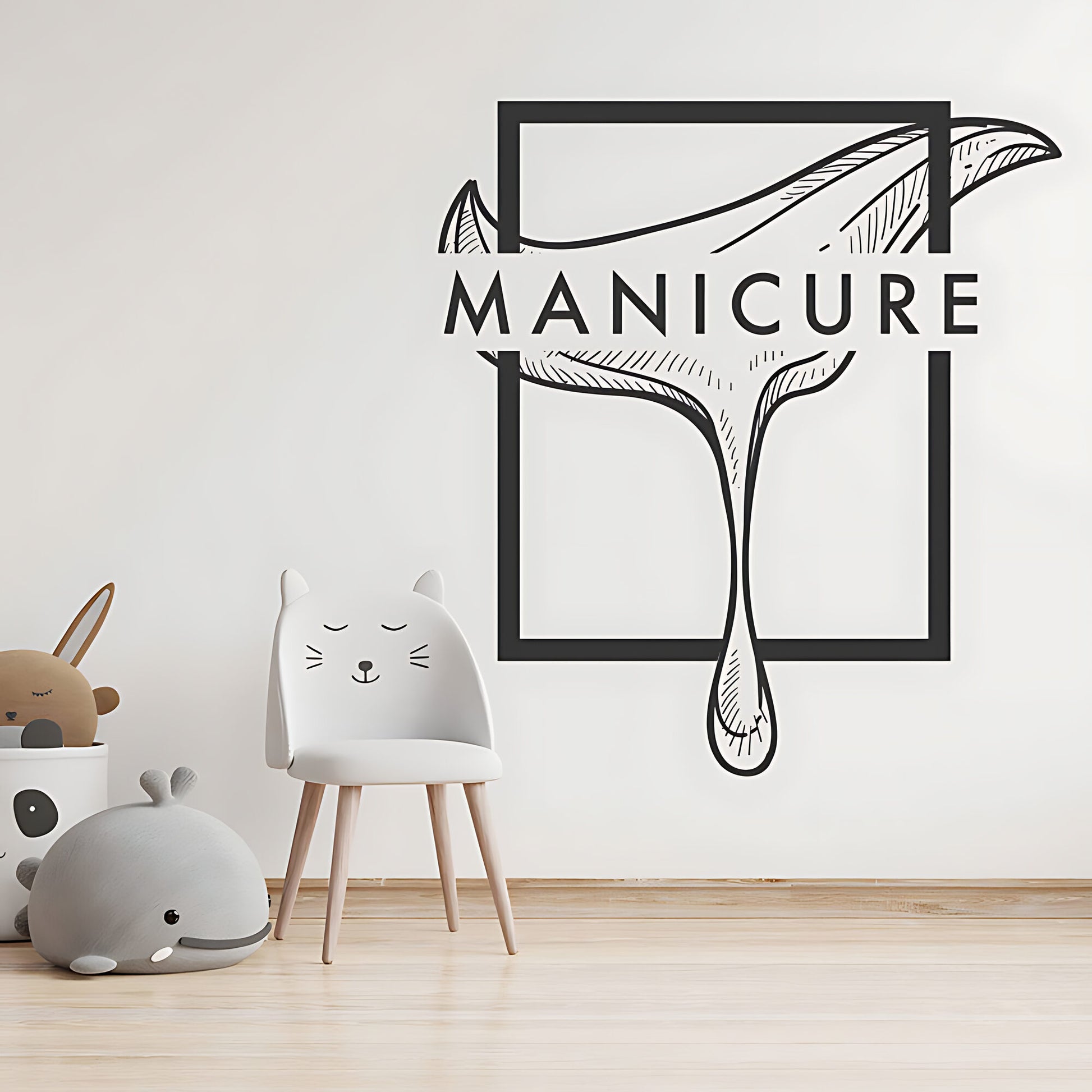 Chic Nail Salon Wall Art - Manicure & Beauty Sticker Graphic