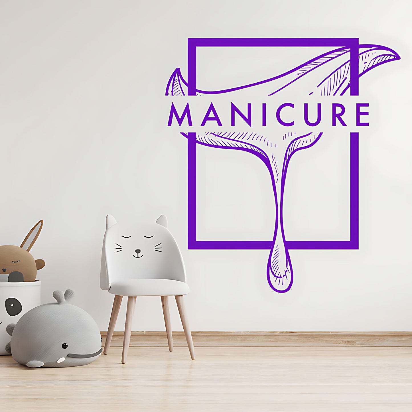 Chic Nail Salon Wall Art - Manicure & Beauty Sticker Graphic