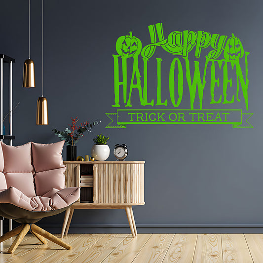 Happy Halloween Trick or Treat window sign sticker