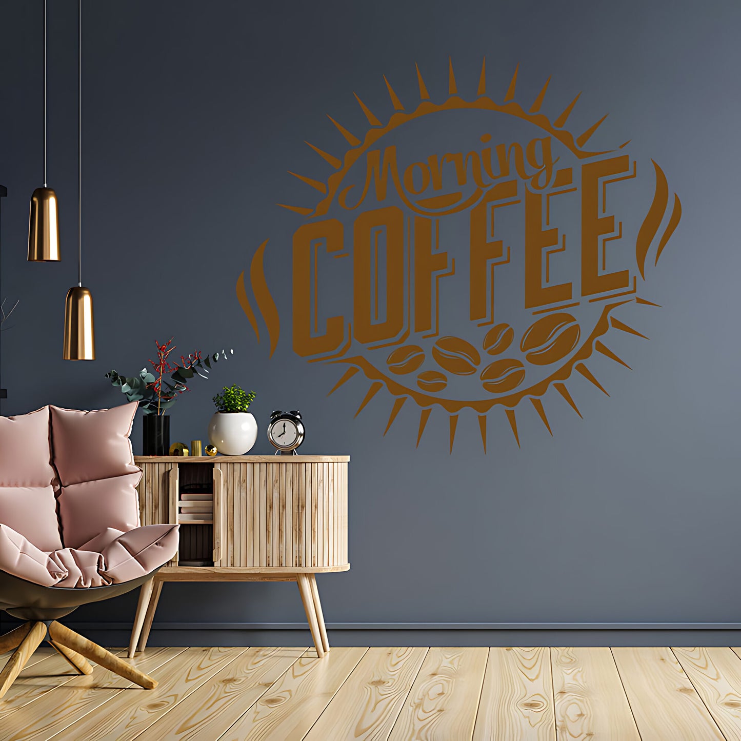 Morning Coffee Wall Sticker | Cafe & Restaurant Vinyl Art Quote Decal