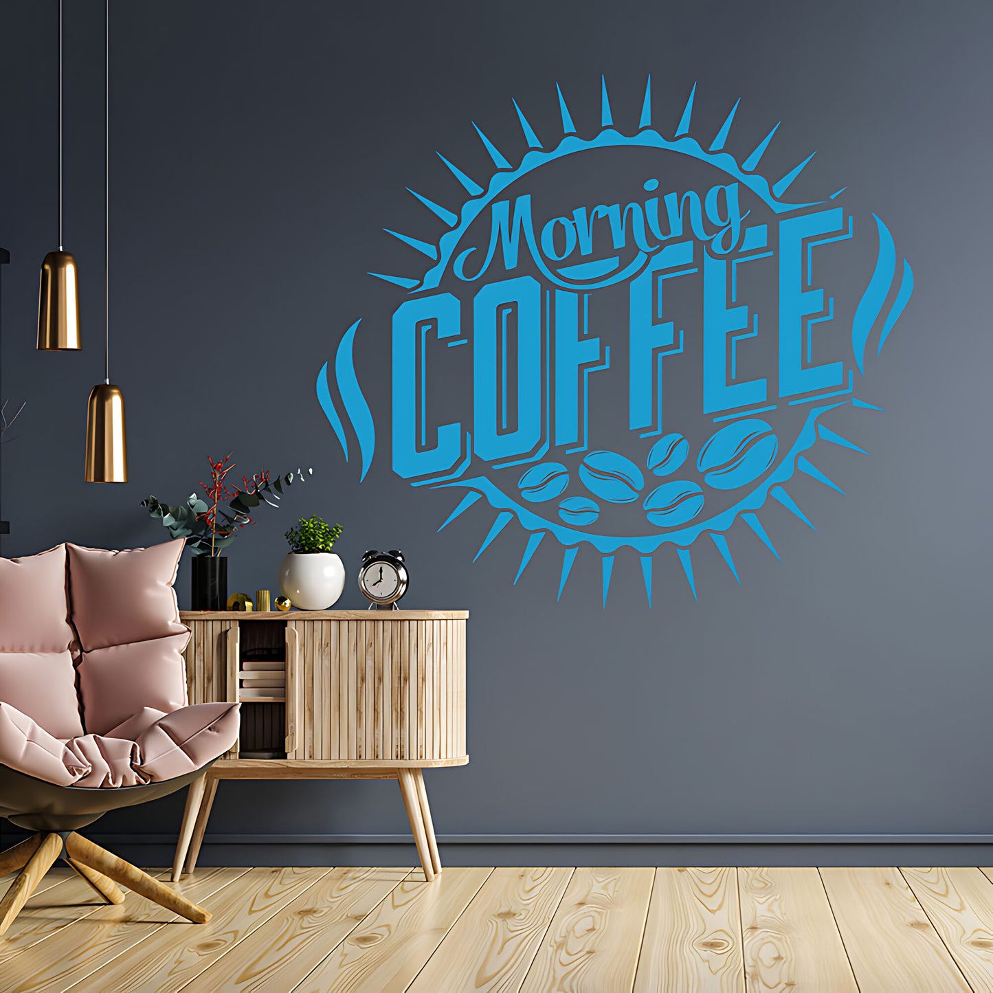 Morning Coffee Wall Sticker | Cafe & Restaurant Vinyl Art Quote Decal