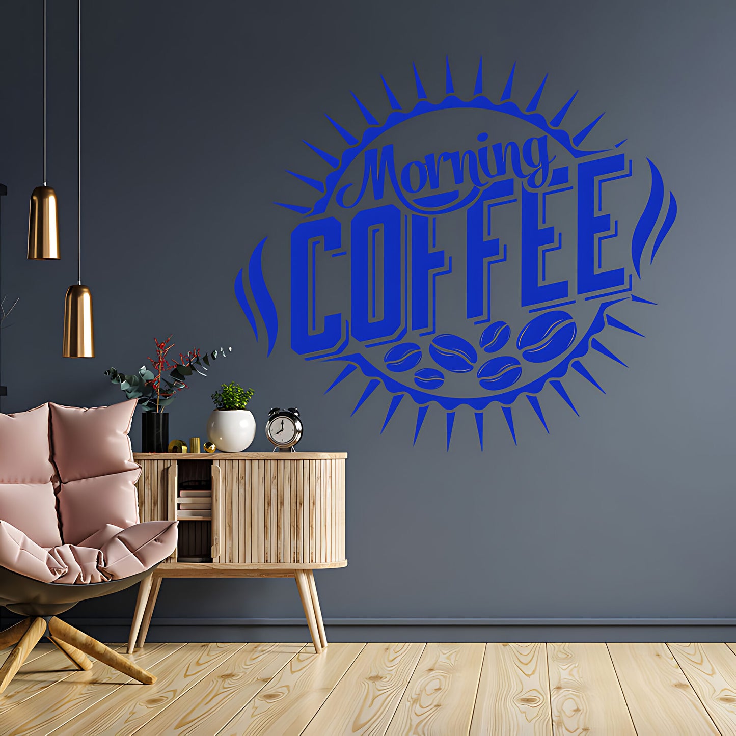Morning Coffee Wall Sticker | Cafe & Restaurant Vinyl Art Quote Decal