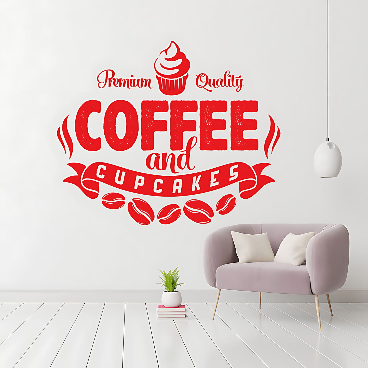 Coffee and Cakes Wall Art Sticker | Vinyl Decal for Restaurant & Cafe