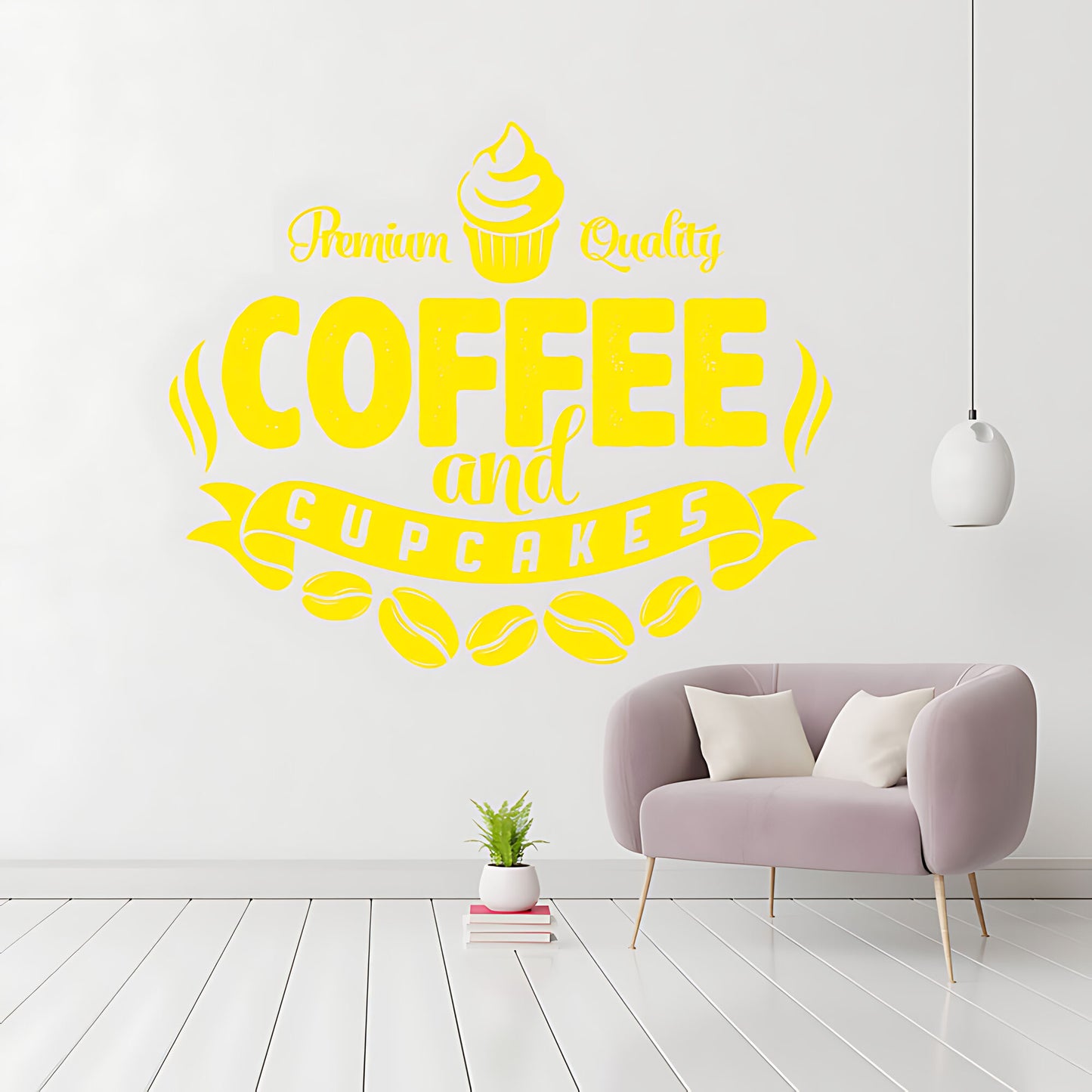 Coffee and Cakes Wall Art Sticker | Vinyl Decal for Restaurant & Cafe