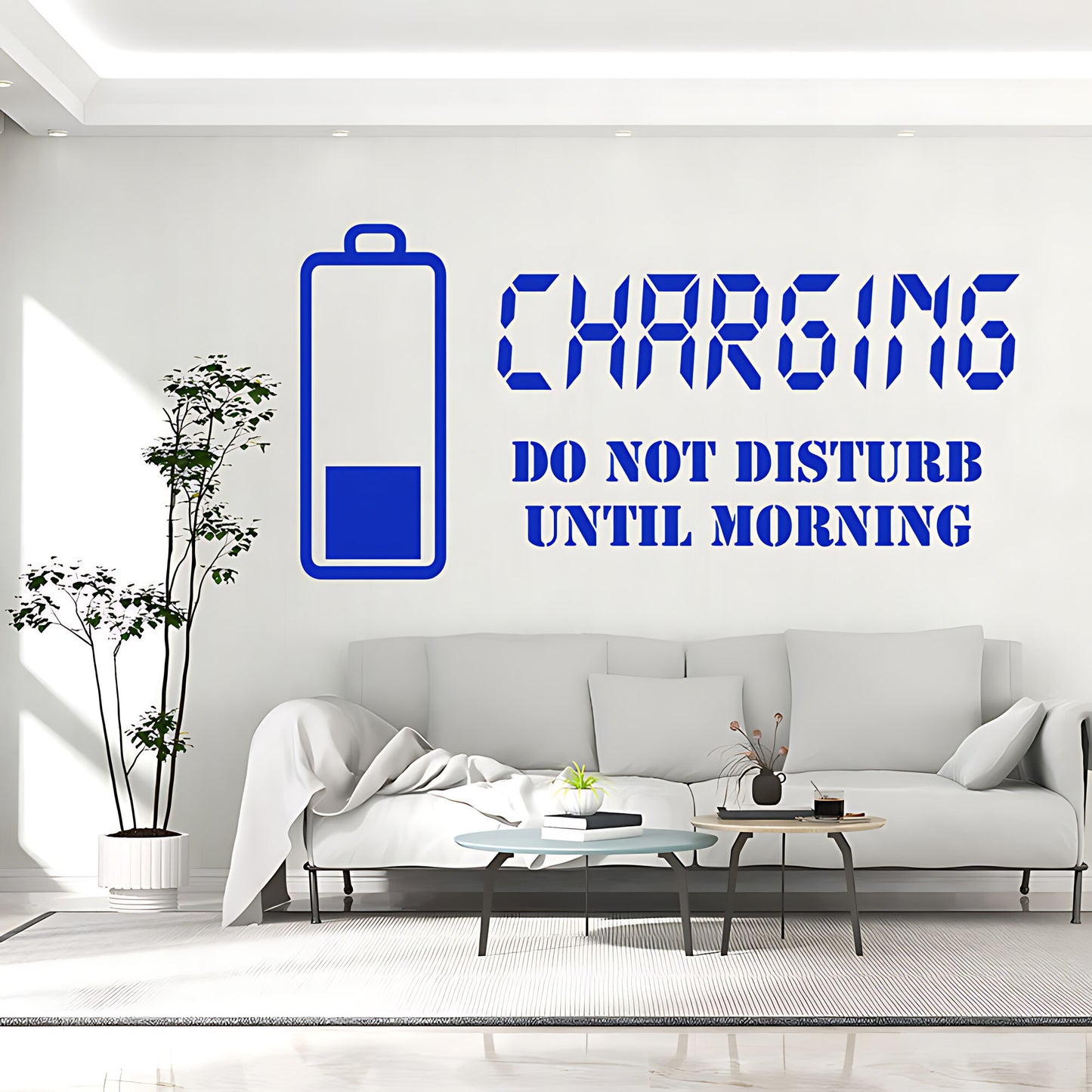 Charging Do Not Disturb Until Morning Wall Sticker – Teen Bedroom Decal