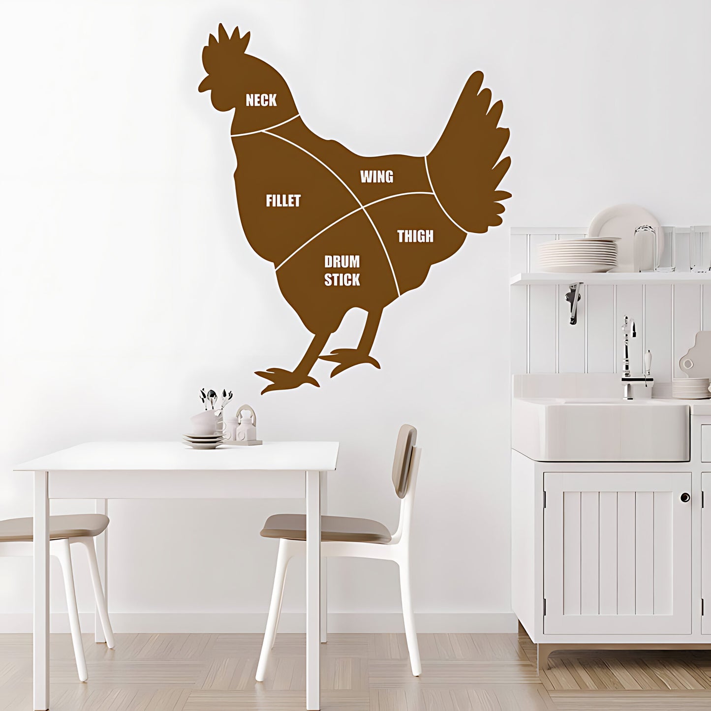 Chicken Cuts Wall Sticker