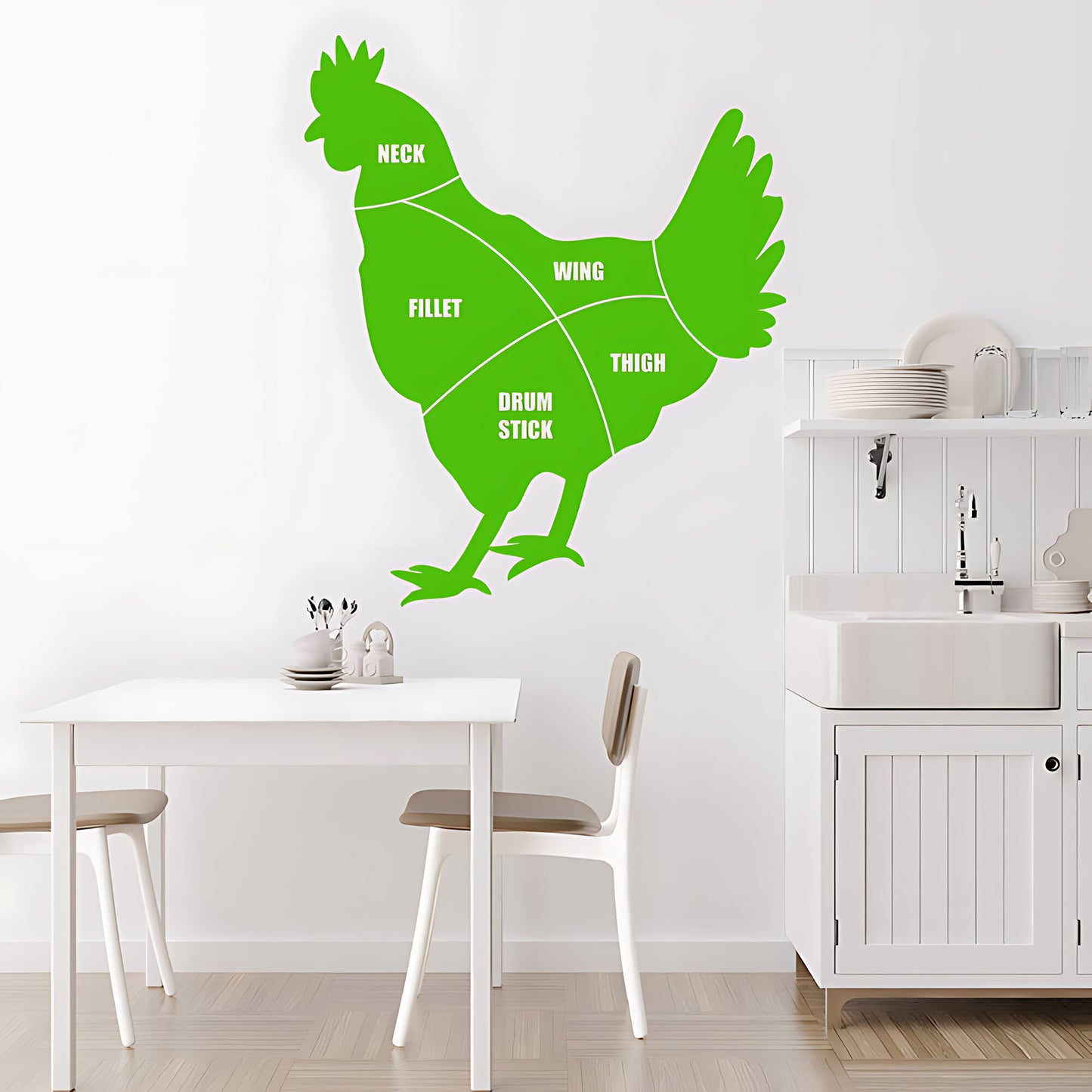 Chicken Cuts Wall Sticker