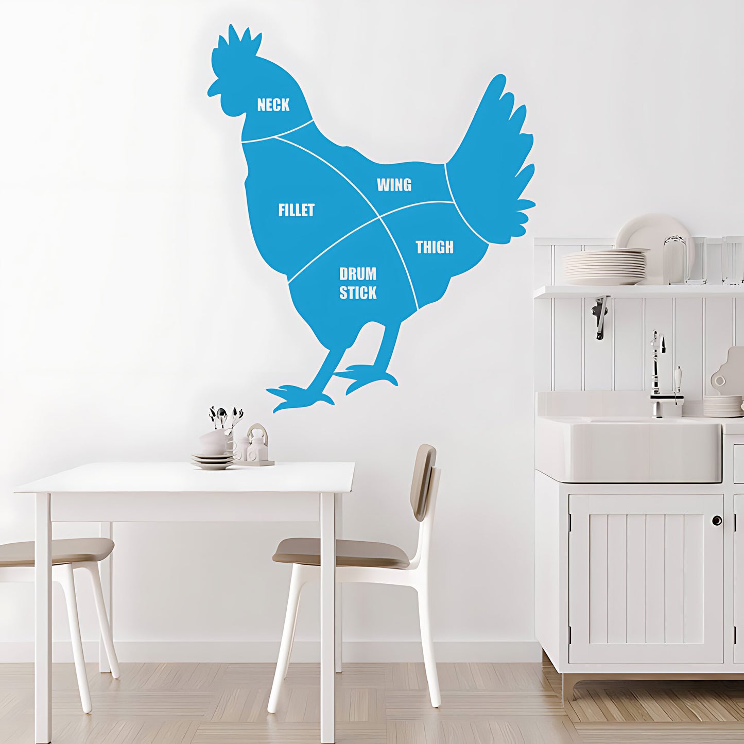 Chicken Cuts Wall Sticker