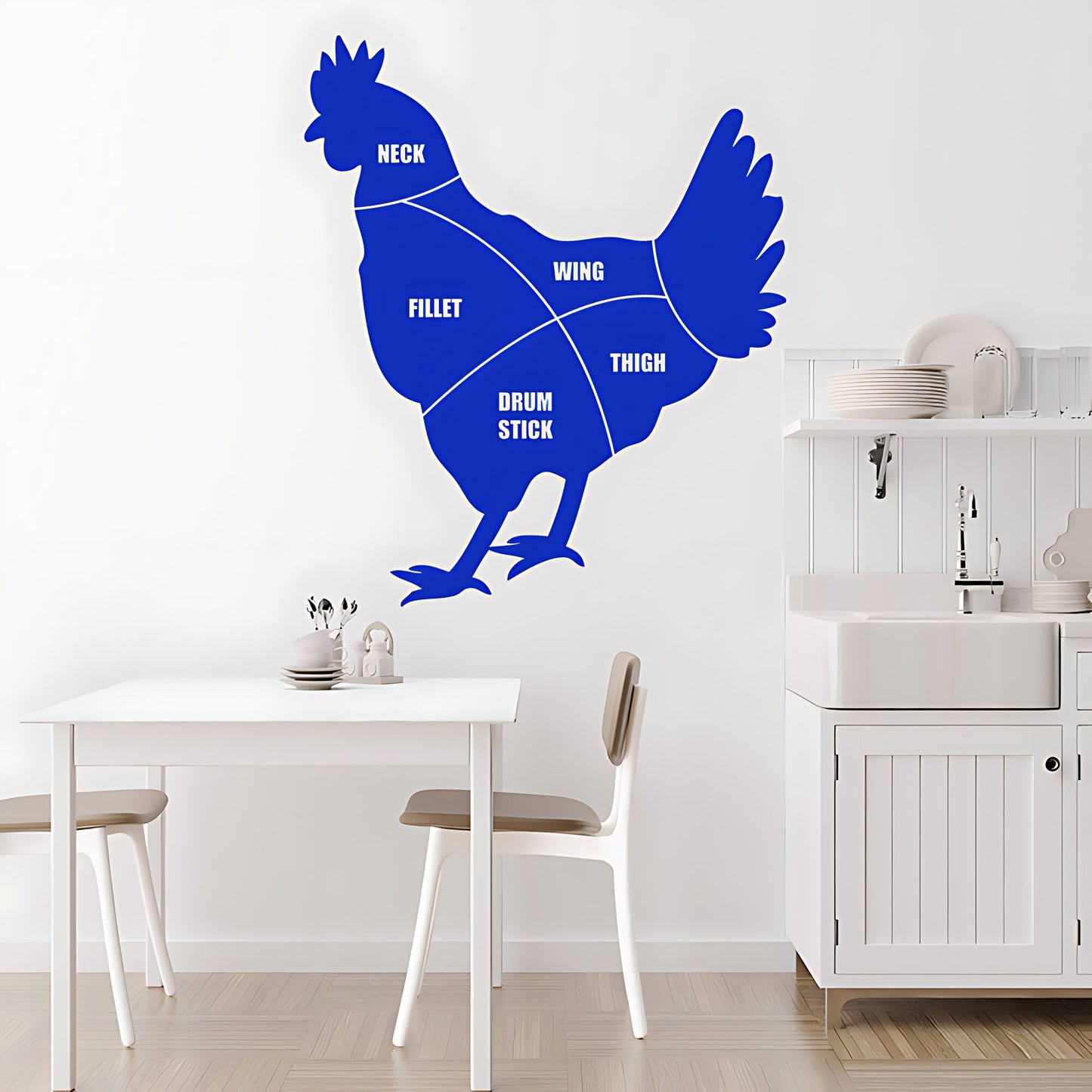 Chicken Cuts Wall Sticker