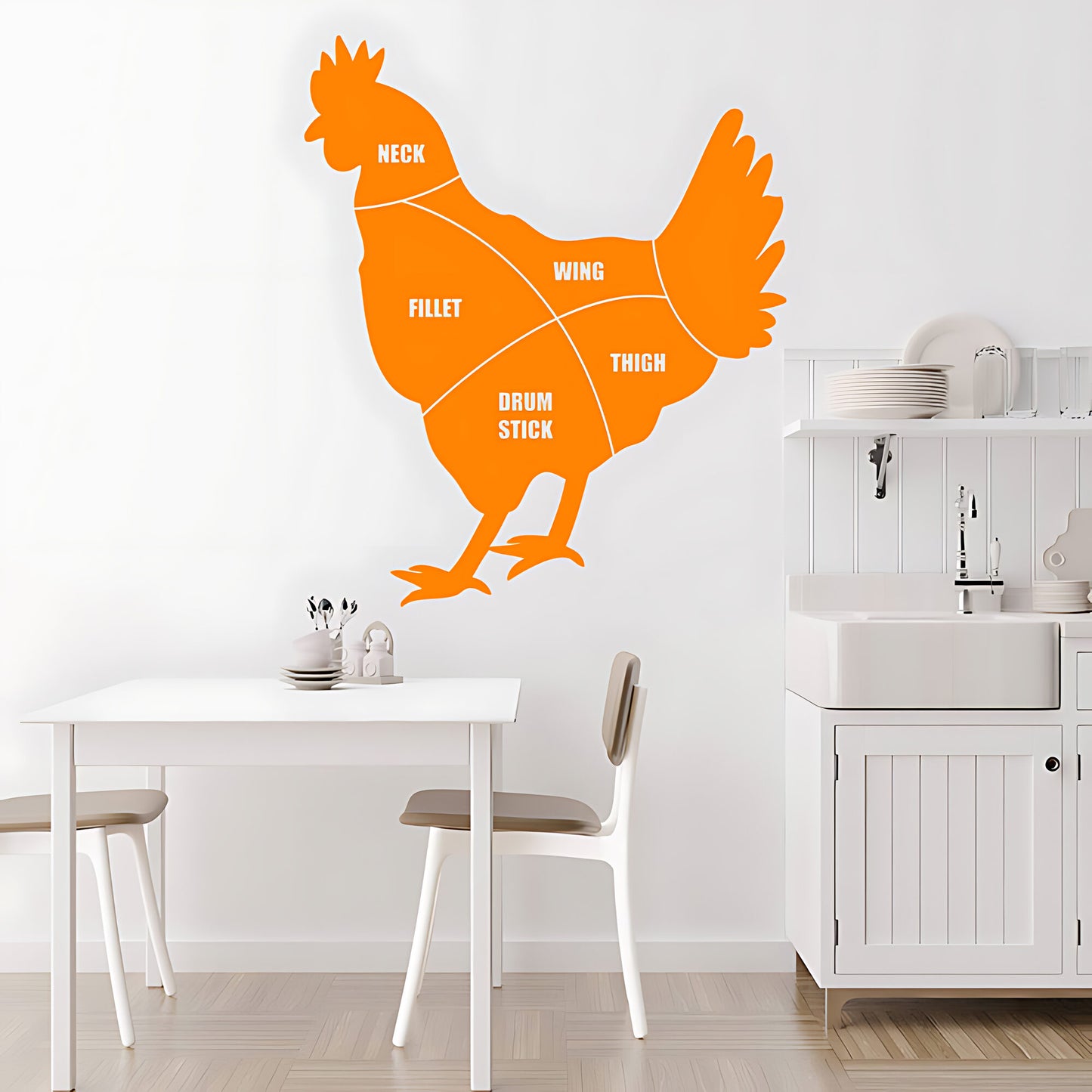 Chicken Cuts Wall Sticker