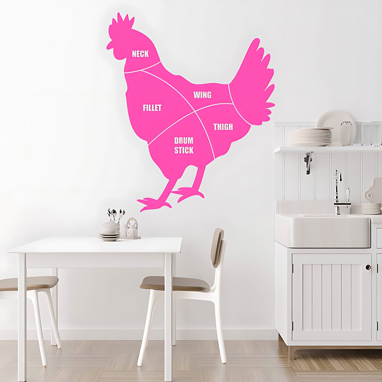 Chicken Cuts Wall Sticker