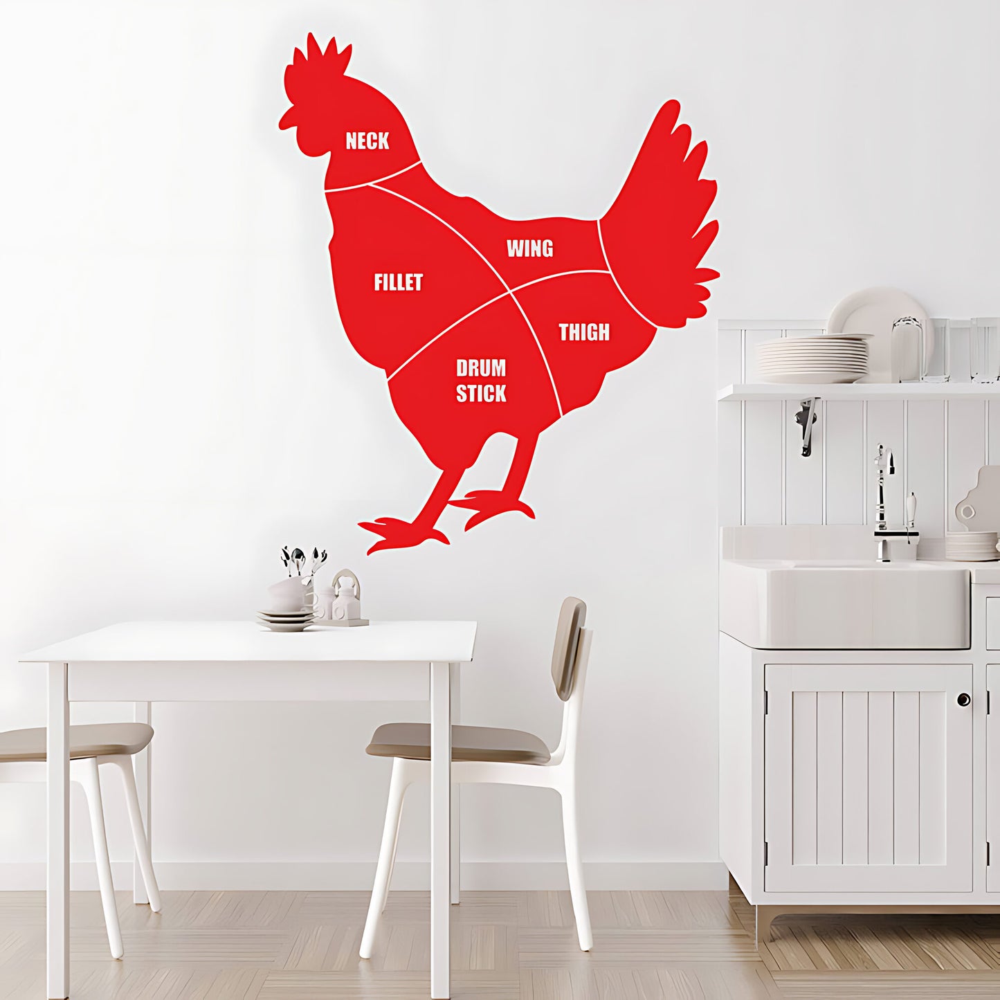 Chicken Cuts Wall Sticker