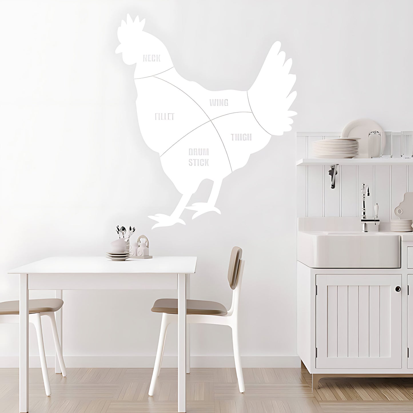 Chicken Cuts Wall Sticker