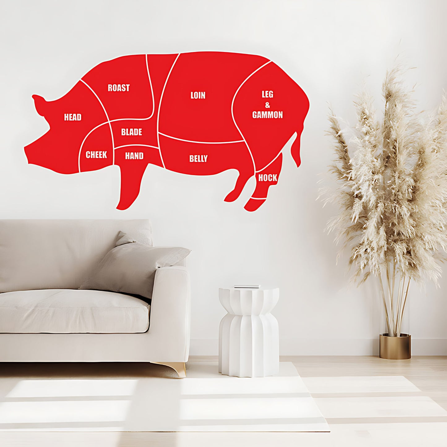 Pork Cuts Wall Sticker