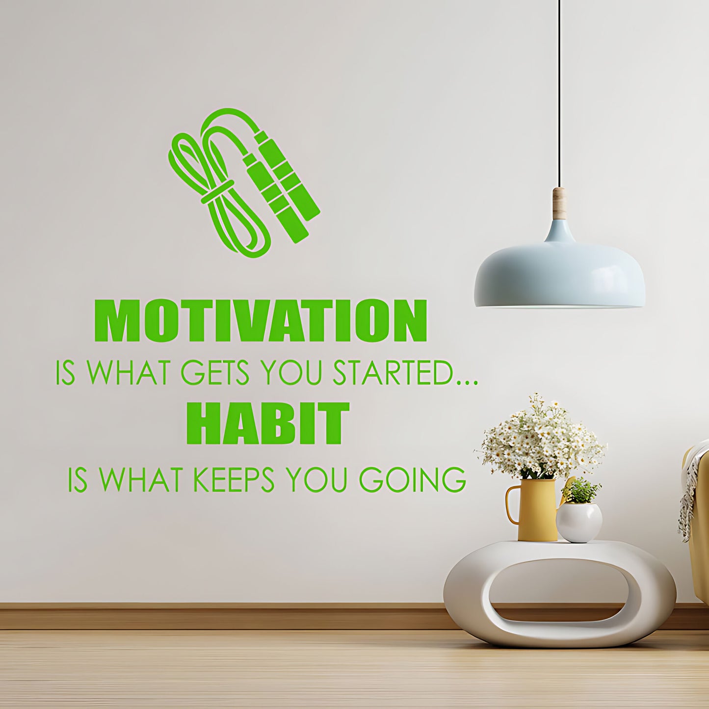 Motivation is What Gets You Started Sports Quote Wall Sticker