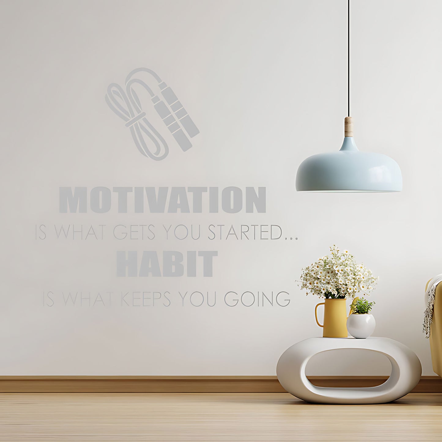 Motivation is What Gets You Started Sports Quote Wall Sticker