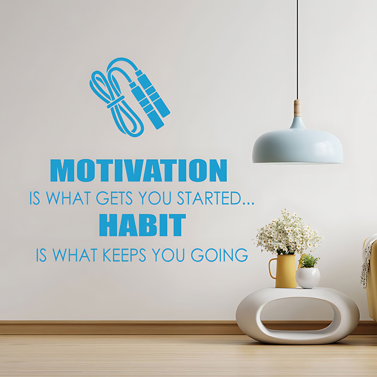 Motivation is What Gets You Started Sports Quote Wall Sticker